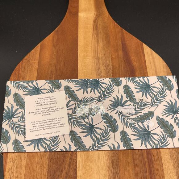 Natural Elements Prosecco Cheese Board with Wine Charms - Picture 4 of 8